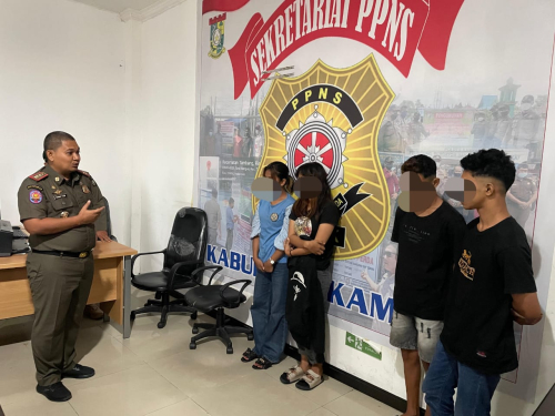 Keluyuran hingga Larut Malam, Dua Pasangan Diamankan Satpol PP Kampar