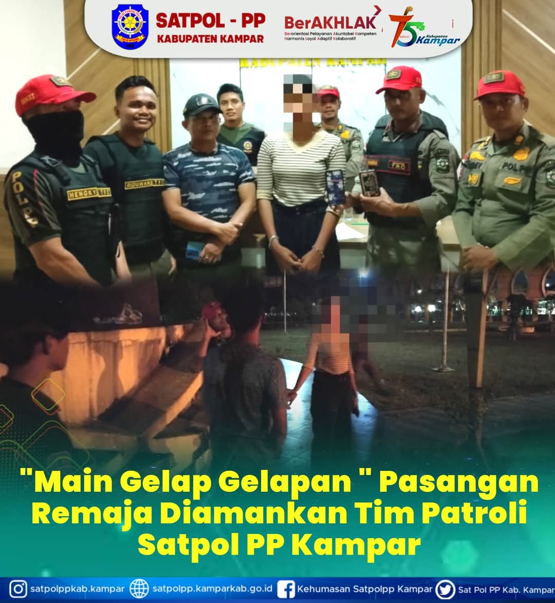 Nongkrong Berdua Hingga Dini Hari, Satu Orang Digelandang Ke Mako Satpol-PP Kampar