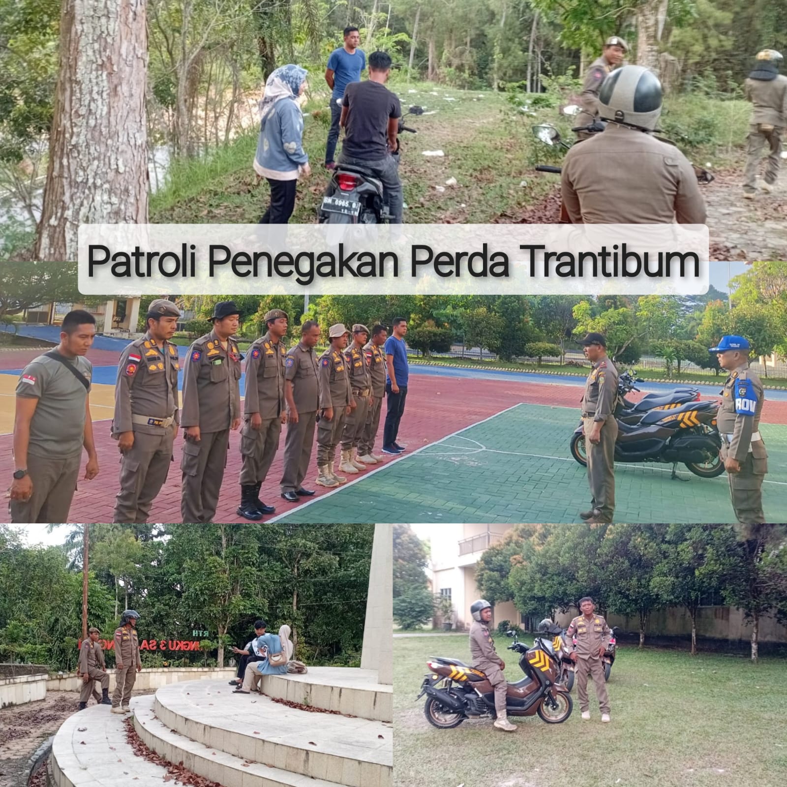 Patroli Sore Senin, Satpol-PP Kampar Ajak Masyarakat Jaga Ketertiban Umum