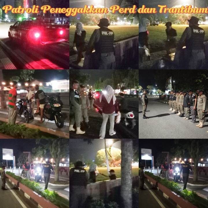 Satpol PP Kampar Lakukan Patroli Rutin, Dapati Pasangan Nongkrong Larut Malam