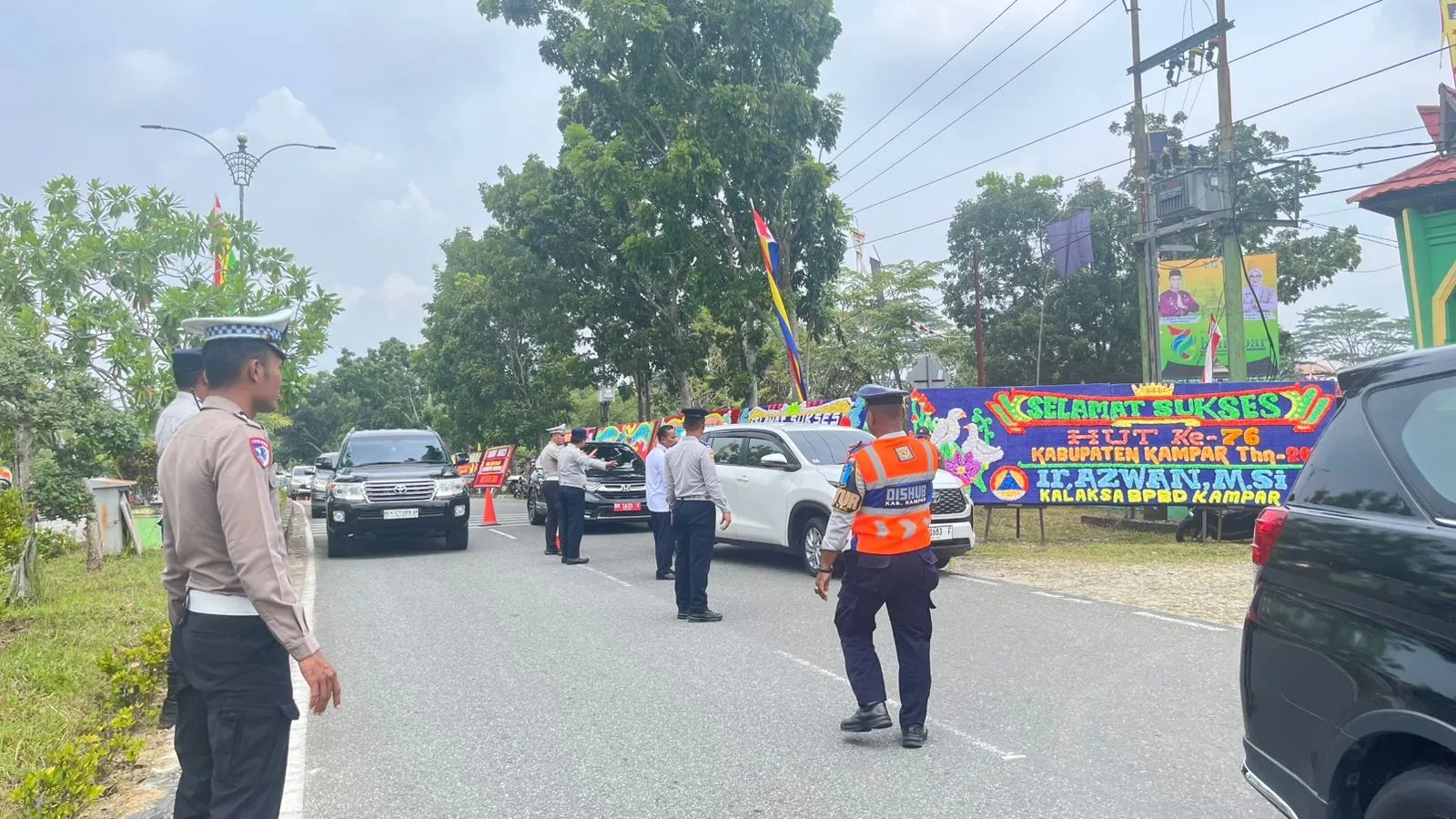 Dishub Kampar Amankan Lalu Lintas saat Puncak HUT ke-76 Kabupaten Kampar