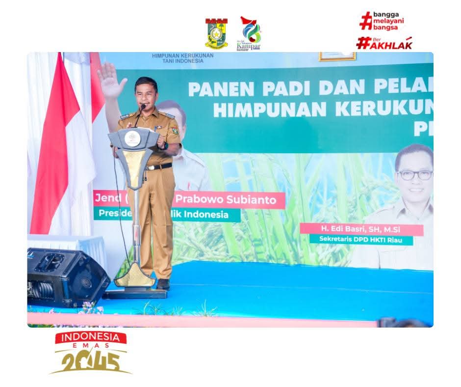 Hadiri Pelantikan HKTI Riau, Bupati Kampar Tekankan Ketahanan Pangan Daerah