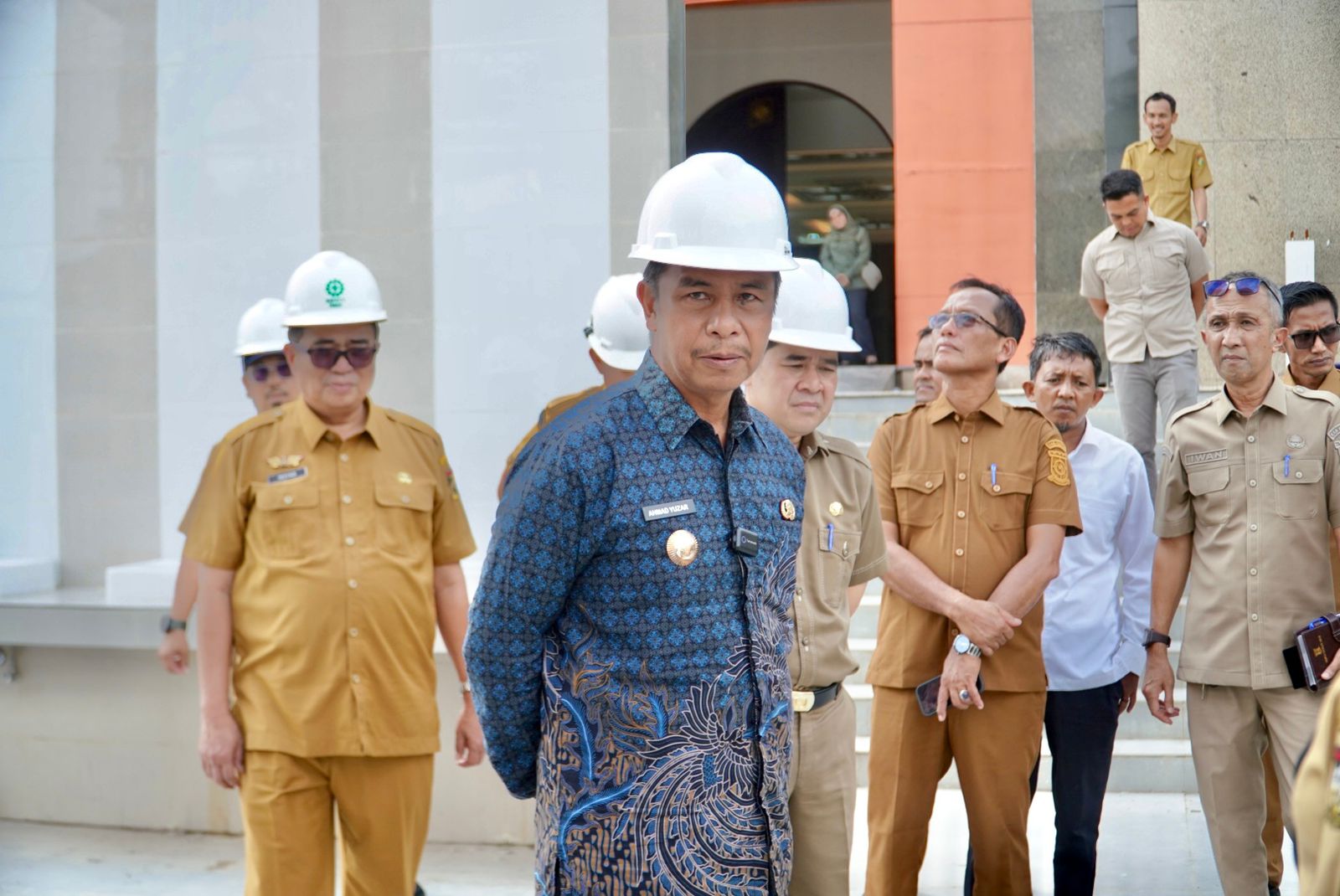Tinjau Progres Islamic Center, Bupati Kampar Targetkan Rampung 18 Maret